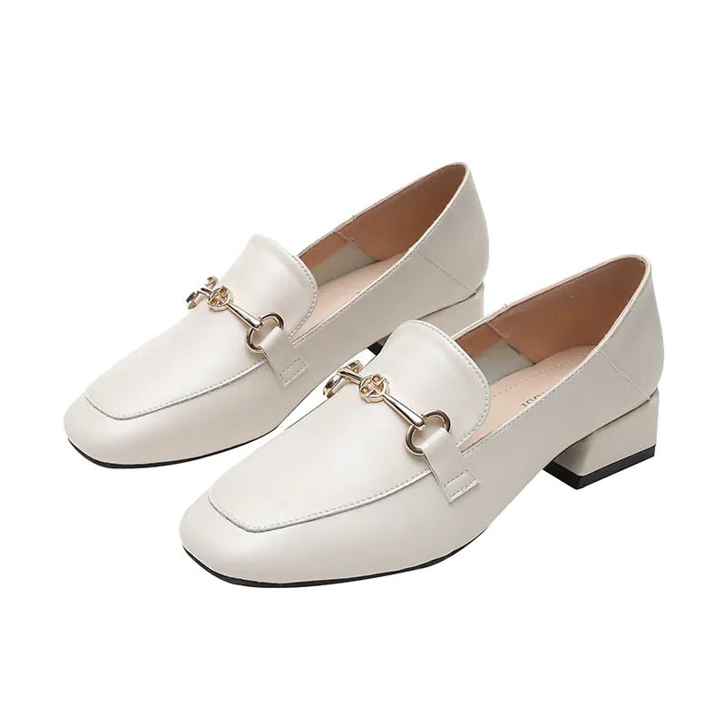 2020 New Women's British Style Chunky Heel Loafers - Dakdouksson