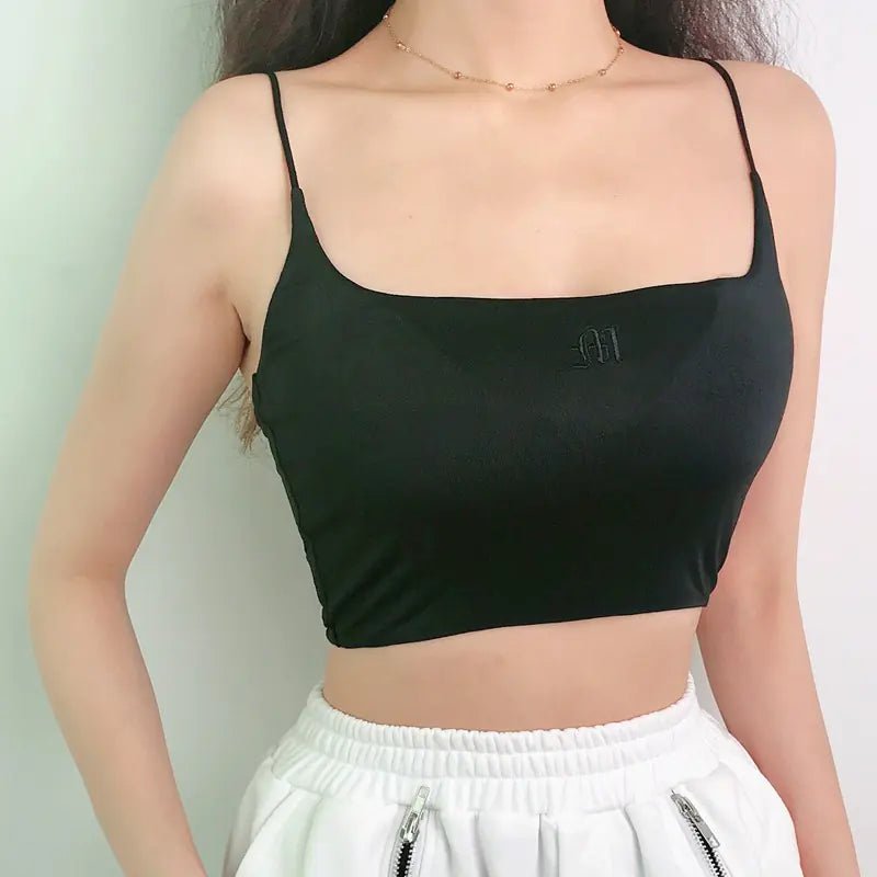 2020 Spring Women's Sexy Letter Embroidery Tank Top - Dakdouksson