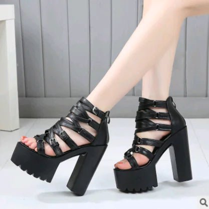 2020 Summer Women's Chunky Heels Platform Sandals - Dakdouksson