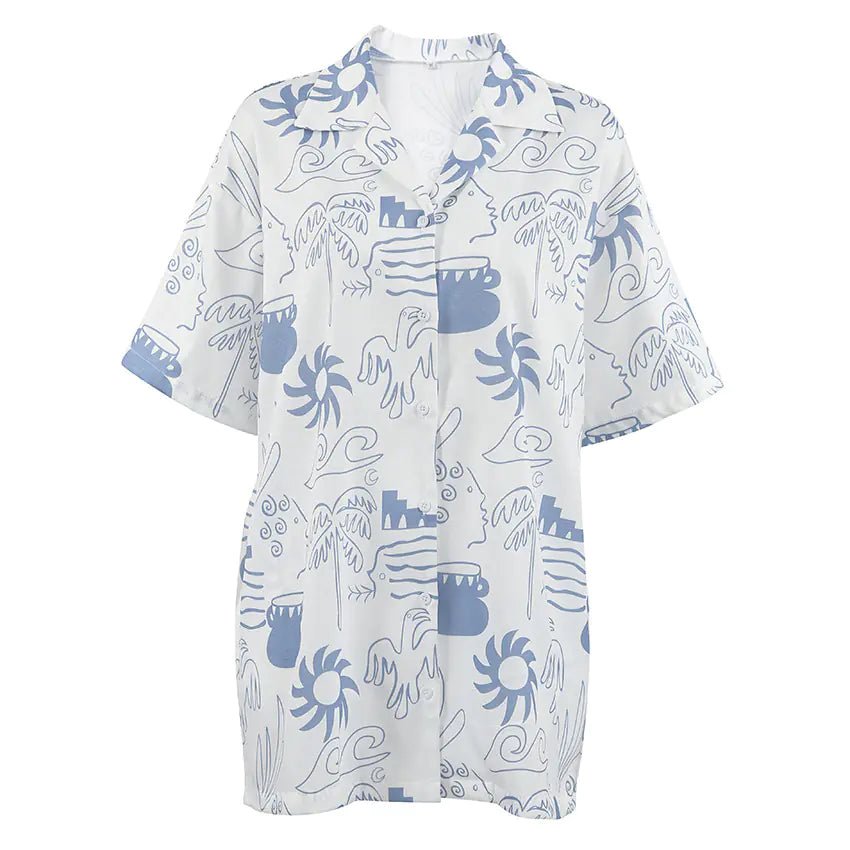 2023 Spring Summer Women's Printed Two - Piece Pajamas Set - Dakdouksson