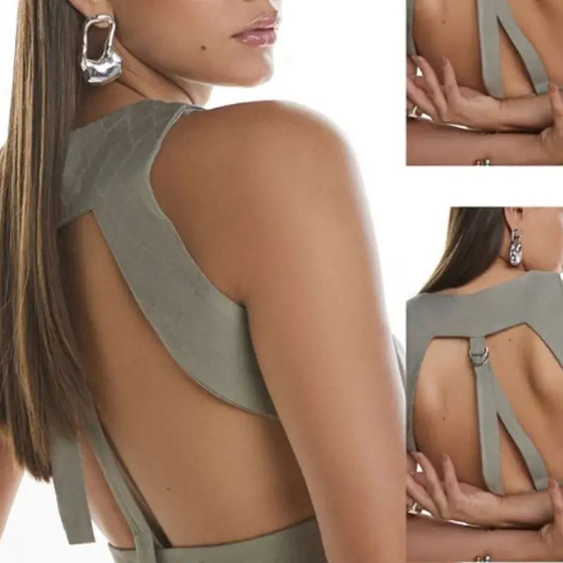 2023 Summer Fashionable Backless Top and Pants Set - Dakdouksson