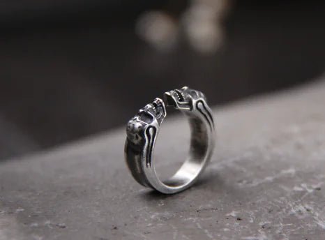 925 Thai Silver Engraved Skull Ring - Dakdouksson