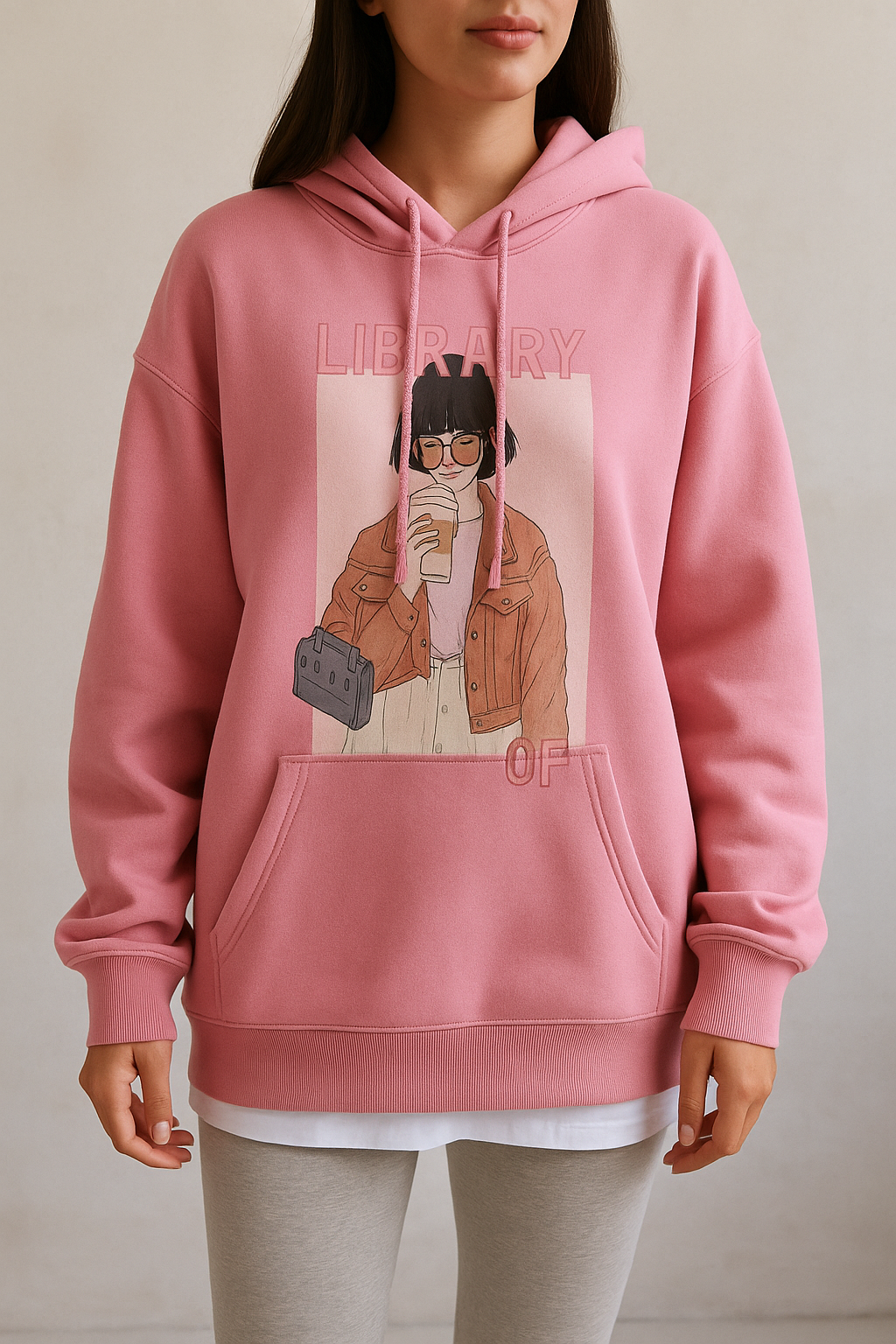 Embroidered Cartoon Hooded Sweater for Women