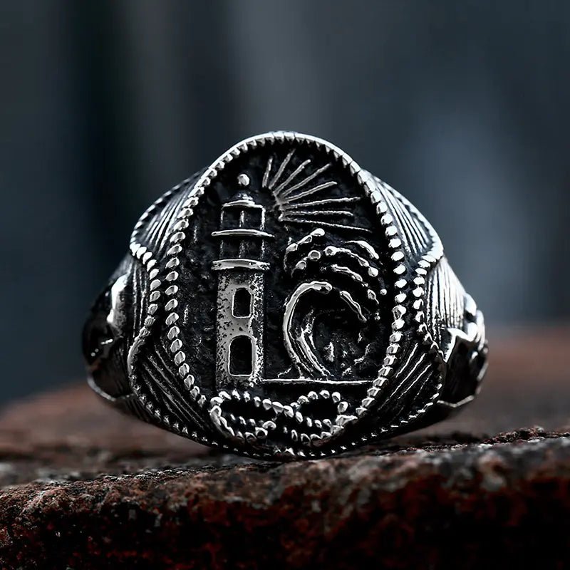 Beier Stainless Steel Lighthouse Men's Ring Wholesale - Dakdouksson