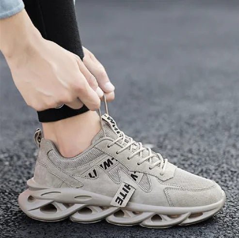 Breathable Mesh Sneakers for Men - Casual White Shoes - Dakdouksson