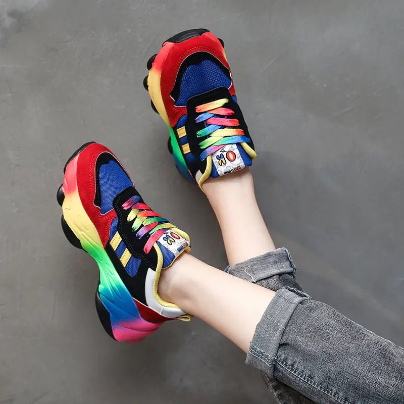 Colorful Dad Sneakers for Women - Trendy Casual Shoes - Dakdouksson