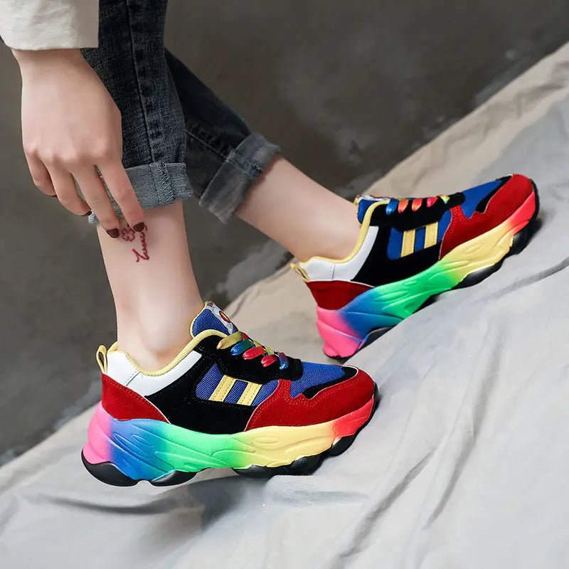 Colorful Dad Sneakers for Women - Trendy Casual Shoes - Dakdouksson
