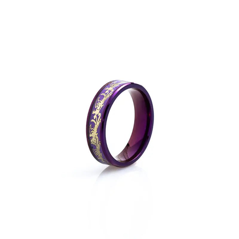 Fashion Purple Titanium Steel Ring - Dakdouksson
