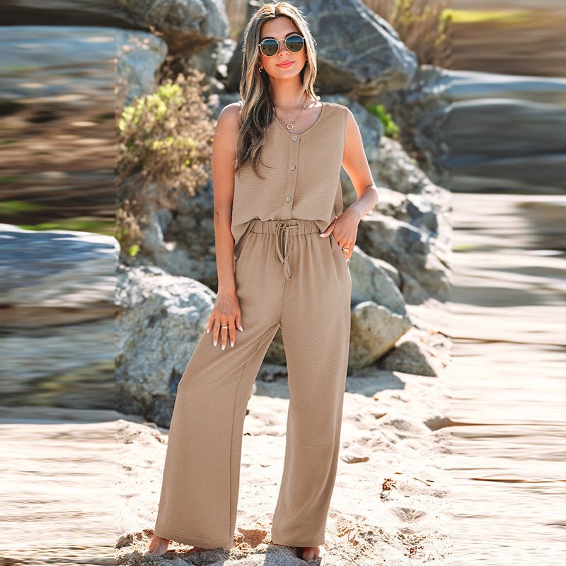 Fashion Suit Female Sleeveless Two - piece Suit - Dakdouksson