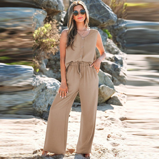 Fashion Suit Female Sleeveless Two - piece Suit - Dakdouksson