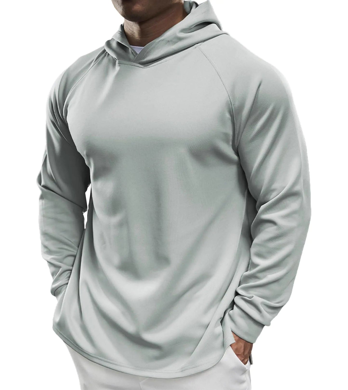 Fioboc Hoodies for men Grey Active Hoodie Smoothblend Lightweight Hoodie Mens Sweatshirts Oversized Hoodies Pullover S - Dakdouksson