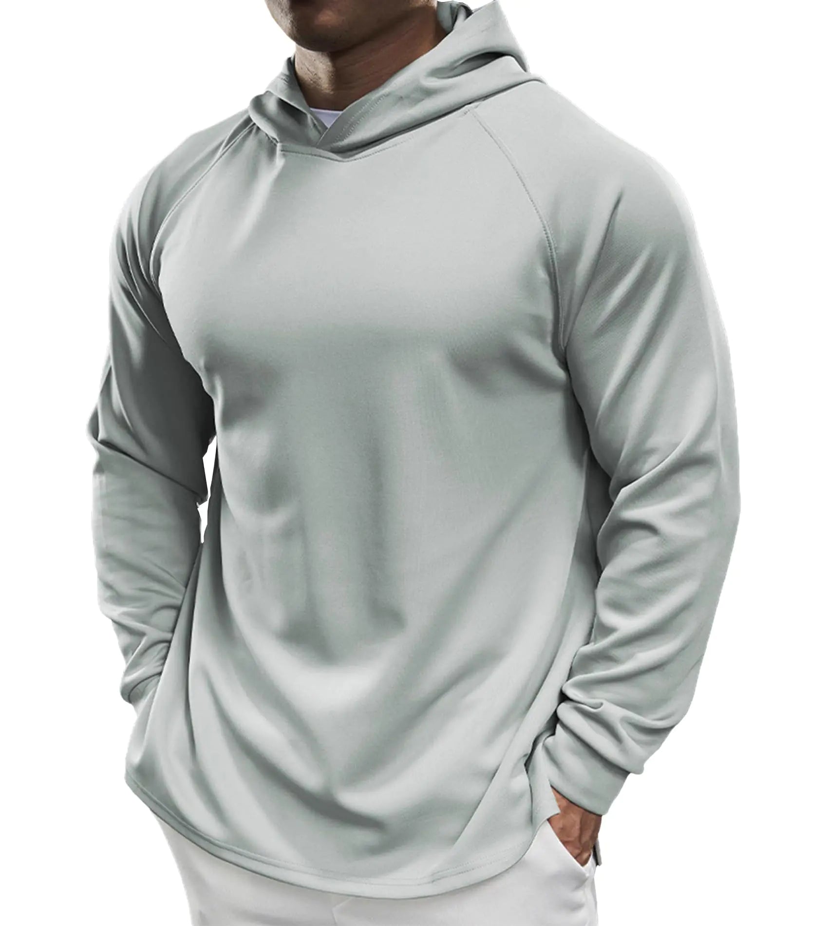 Fioboc Hoodies for men Grey Active Hoodie Smoothblend Lightweight Hoodie Mens Sweatshirts Oversized Hoodies Pullover S - Dakdouksson