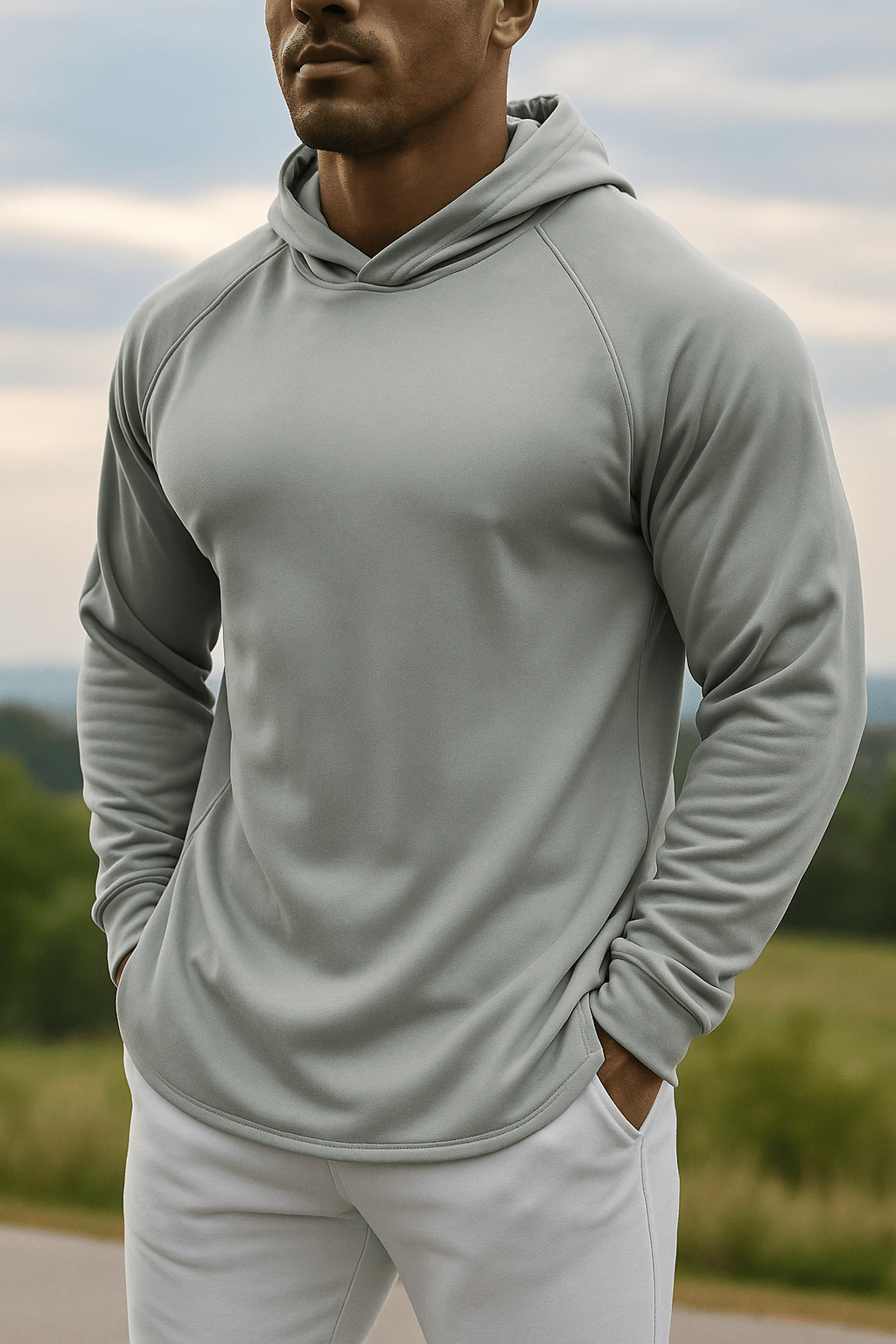 Fioboc Hoodies for men Grey Active Hoodie Smoothblend Lightweight Hoodie Mens Sweatshirts Oversized Hoodies Pullover S - Dakdouksson