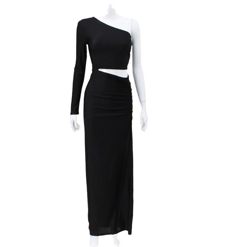 Fold Split Dinner Temperament Dress - Dakdouksson