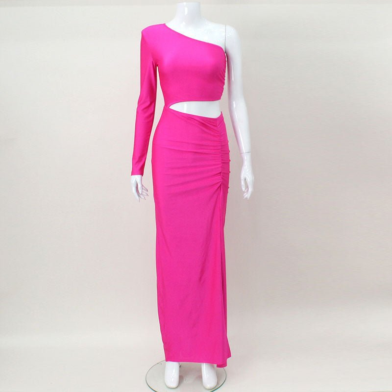 Fold Split Dinner Temperament Dress - Dakdouksson