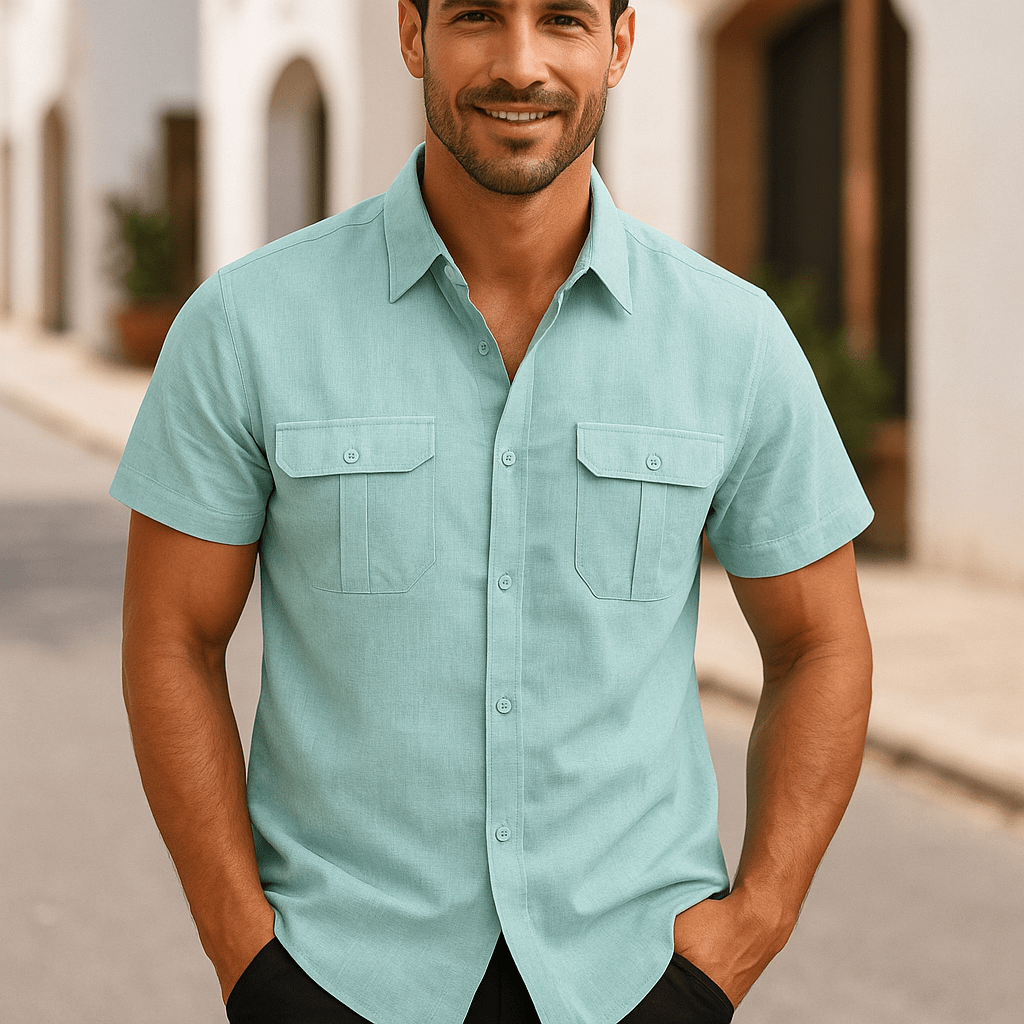 generic Mens Shirts Short Sleeve Casual Clearance Mens Shirts Hawaiian Shirt for Men Big and Tall Shirts Men Stylish Cargo Tshirt 2024 with Pocket Summer Button Down Casual Large - Dakdouksson