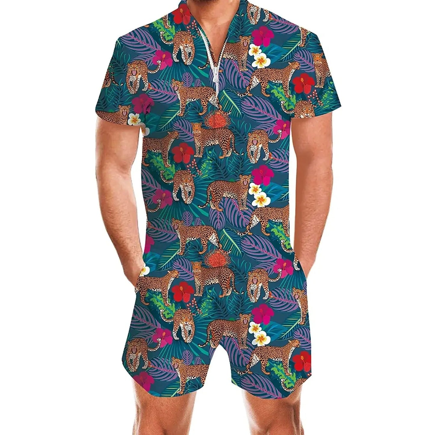 Hawaiian Shirt and Shorts Bodysuit Outfit - Dakdouksson