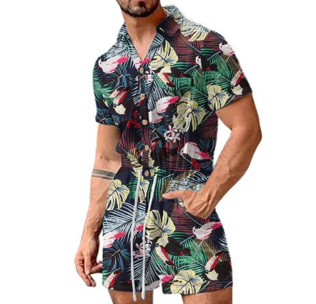 Hawaiian Shirt and Shorts Bodysuit Outfit - Dakdouksson