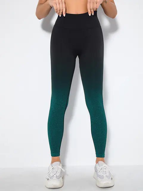 High Waist Gradient Peach Hip - Lifting Yoga Leggings - Dakdouksson