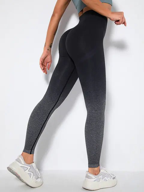 High Waist Gradient Peach Hip - Lifting Yoga Leggings - Dakdouksson