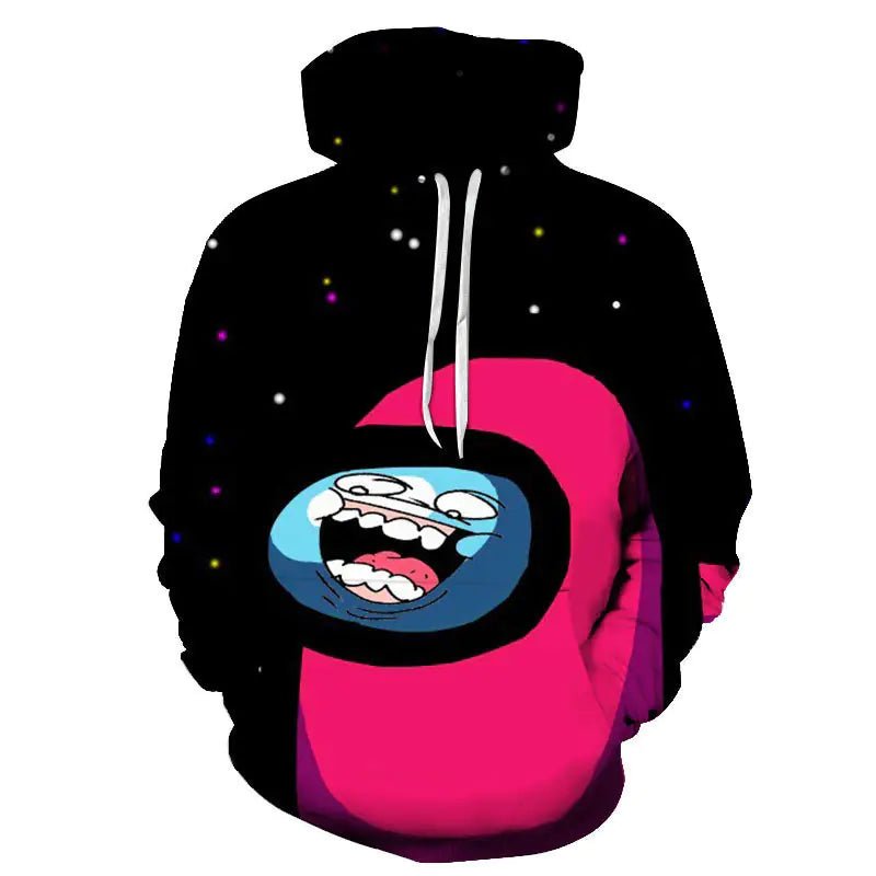 Hoodie with 3D Digital Print - Dakdouksson