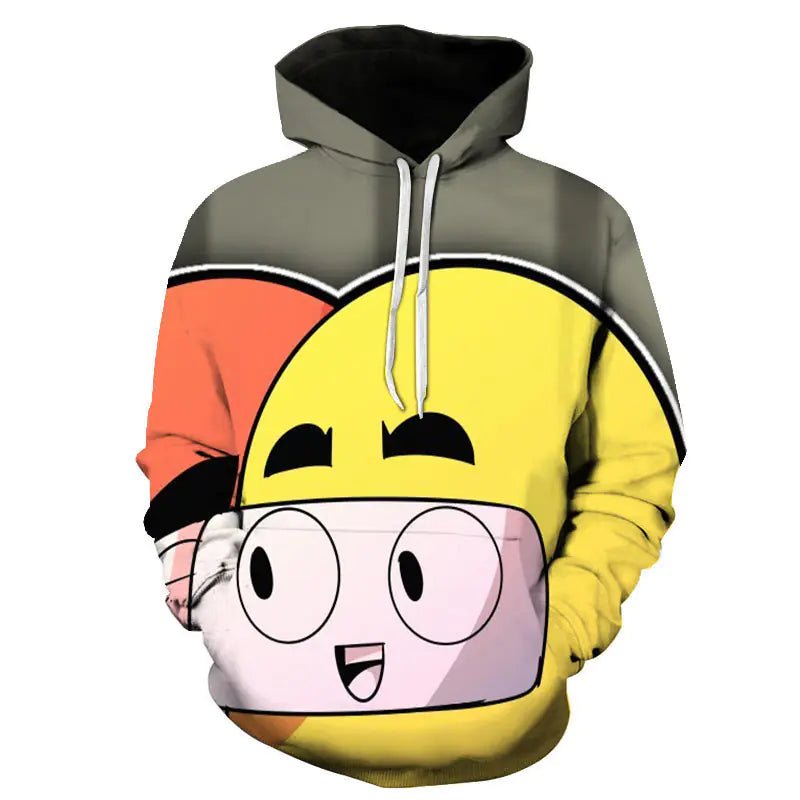 Hoodie with 3D Digital Print - Dakdouksson