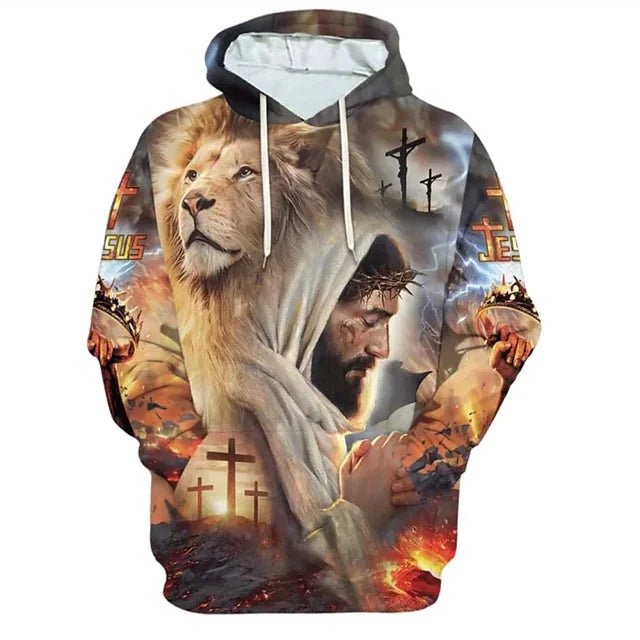 Jesus Amen 3D Hoodie for Men and Women Harajuku Fashion - Dakdouksson