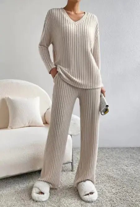 Knitted Two Piece Set Outfit - Dakdouksson