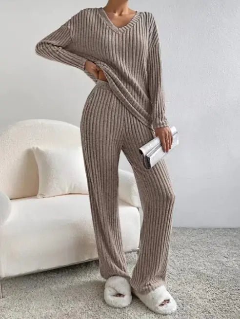 Knitted Two Piece Set Outfit - Dakdouksson