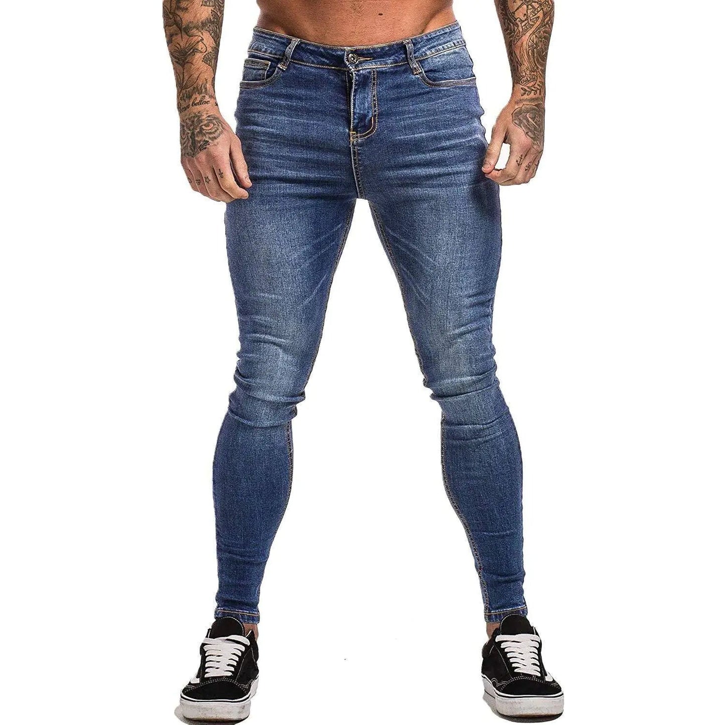 Men's Blue Slim - Fit Stretch Skinny Jeans - Dakdouksson
