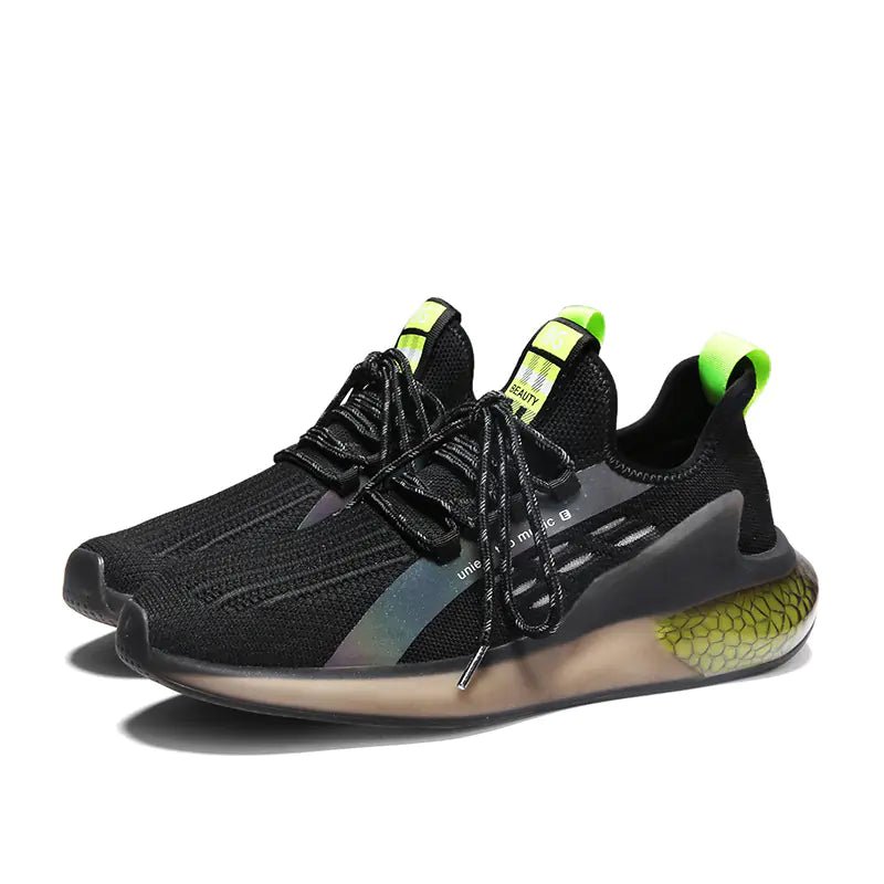 Men's Breathable Flyknit Outdoor Running Sneakers - Dakdouksson