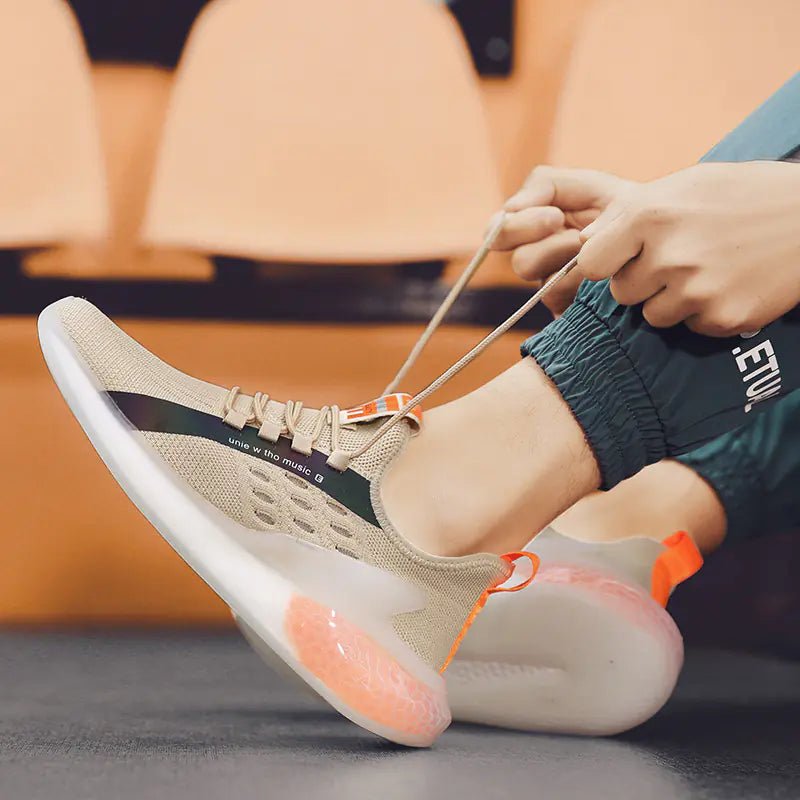 Men's Breathable Flyknit Outdoor Running Sneakers - Dakdouksson