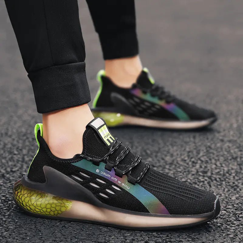 Men's Breathable Flyknit Outdoor Running Sneakers - Dakdouksson