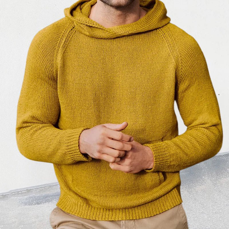 Men's Casual Hooded Sweater in Solid Colors - Dakdouksson