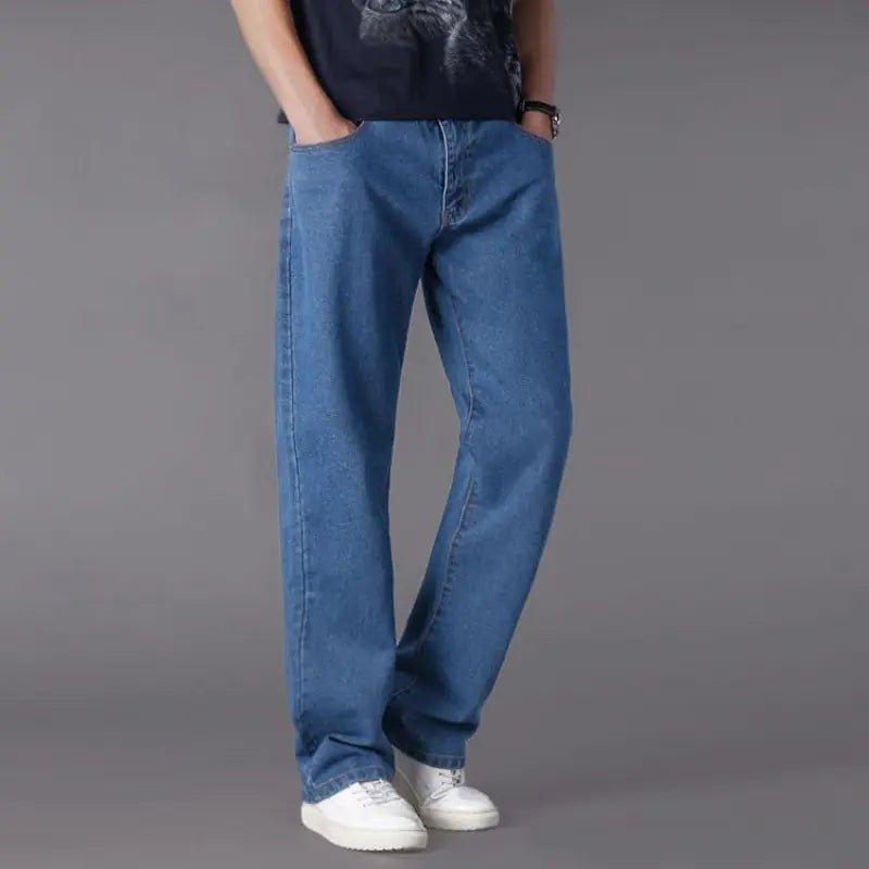 Men's Casual Loose Fit Straight Jeans - Dakdouksson