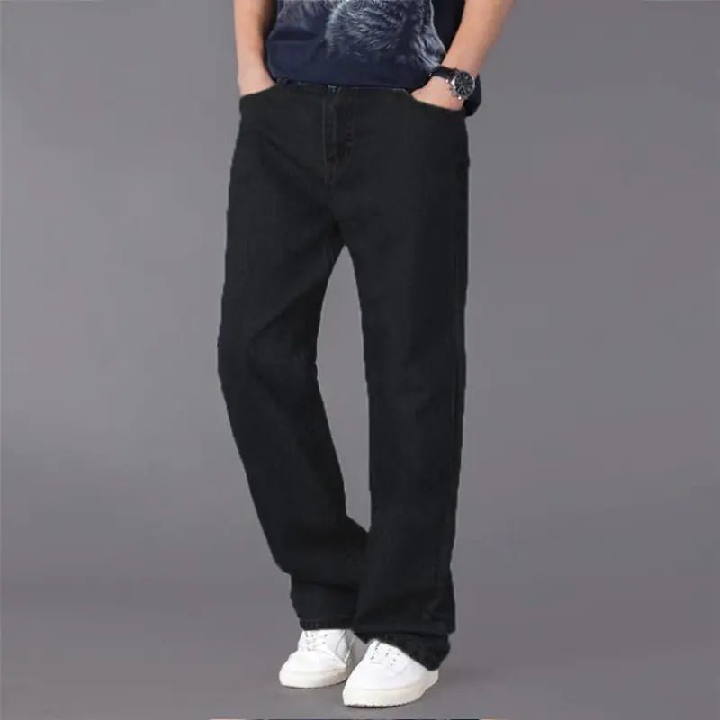 Men's Casual Loose Fit Straight Jeans - Dakdouksson