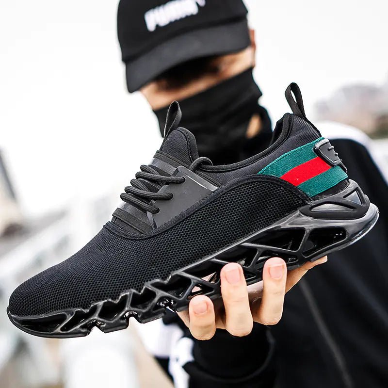 Men's Flyknit Cushion Sports Shoes - Breathable Running Sneakers - Dakdouksson