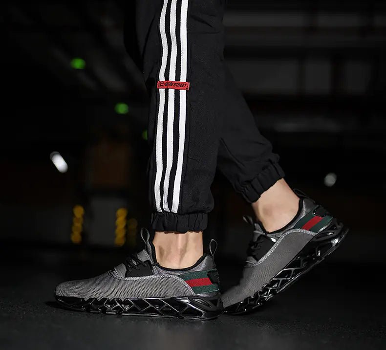 Men's Flyknit Cushion Sports Shoes - Breathable Running Sneakers - Dakdouksson