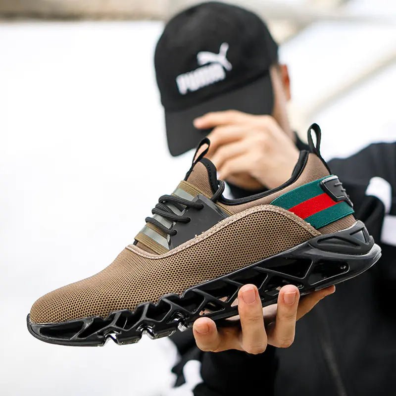 Men's Flyknit Cushion Sports Shoes - Breathable Running Sneakers - Dakdouksson