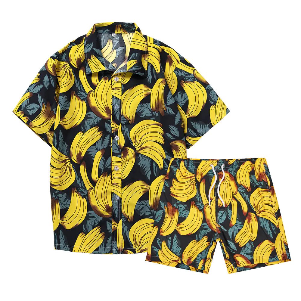Men's Hawaiian Floral Shirt and Shorts Set (Two - Piece) - Dakdouksson