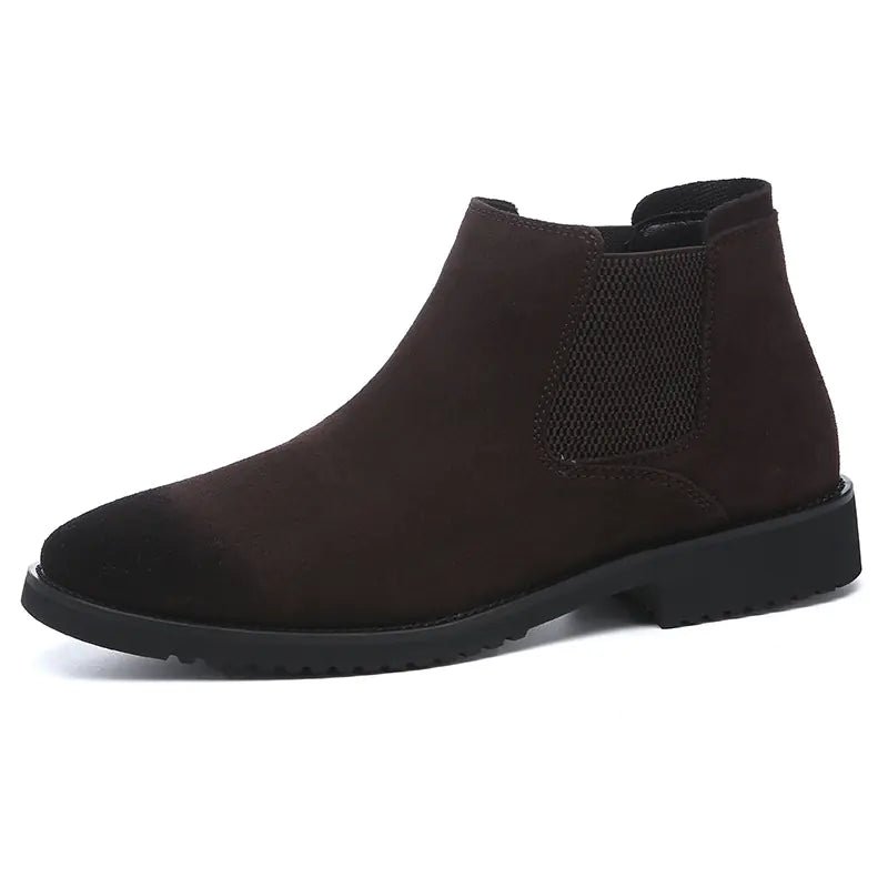 Men's High - Top Leather Chelsea Ankle Boots - Dakdouksson