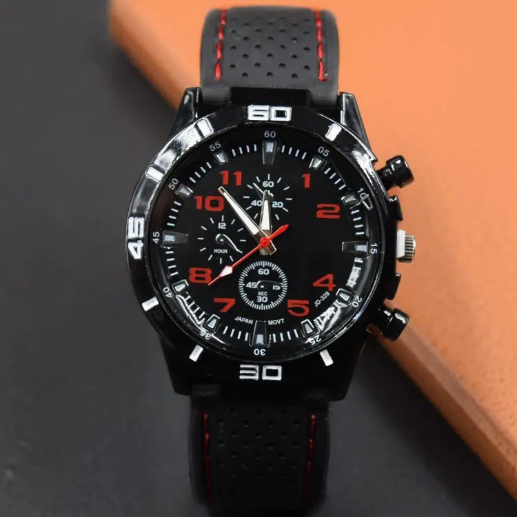 Men's Sports Quartz Watch with Silicone Strap - Dakdouksson