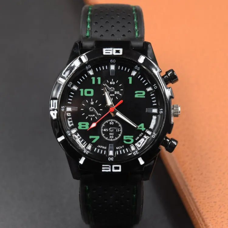 Men's Sports Quartz Watch with Silicone Strap - Dakdouksson