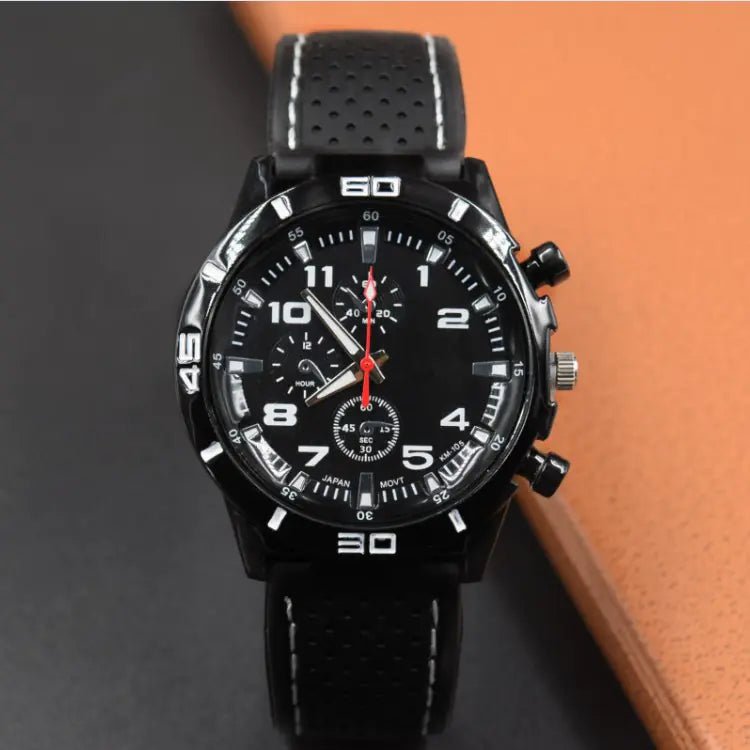Men's Sports Quartz Watch with Silicone Strap - Dakdouksson