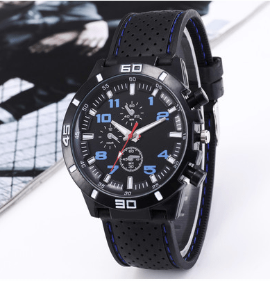 Men's Sports Quartz Watch with Silicone Strap - Dakdouksson