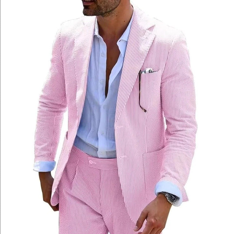 Men's Two - piece Suit Seersucker Summer - Dakdouksson