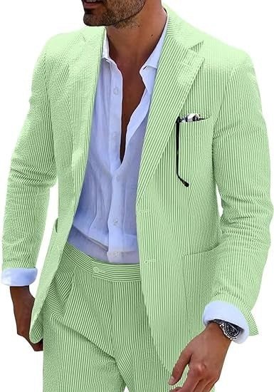 Men's Two - piece Suit Seersucker Summer - Dakdouksson