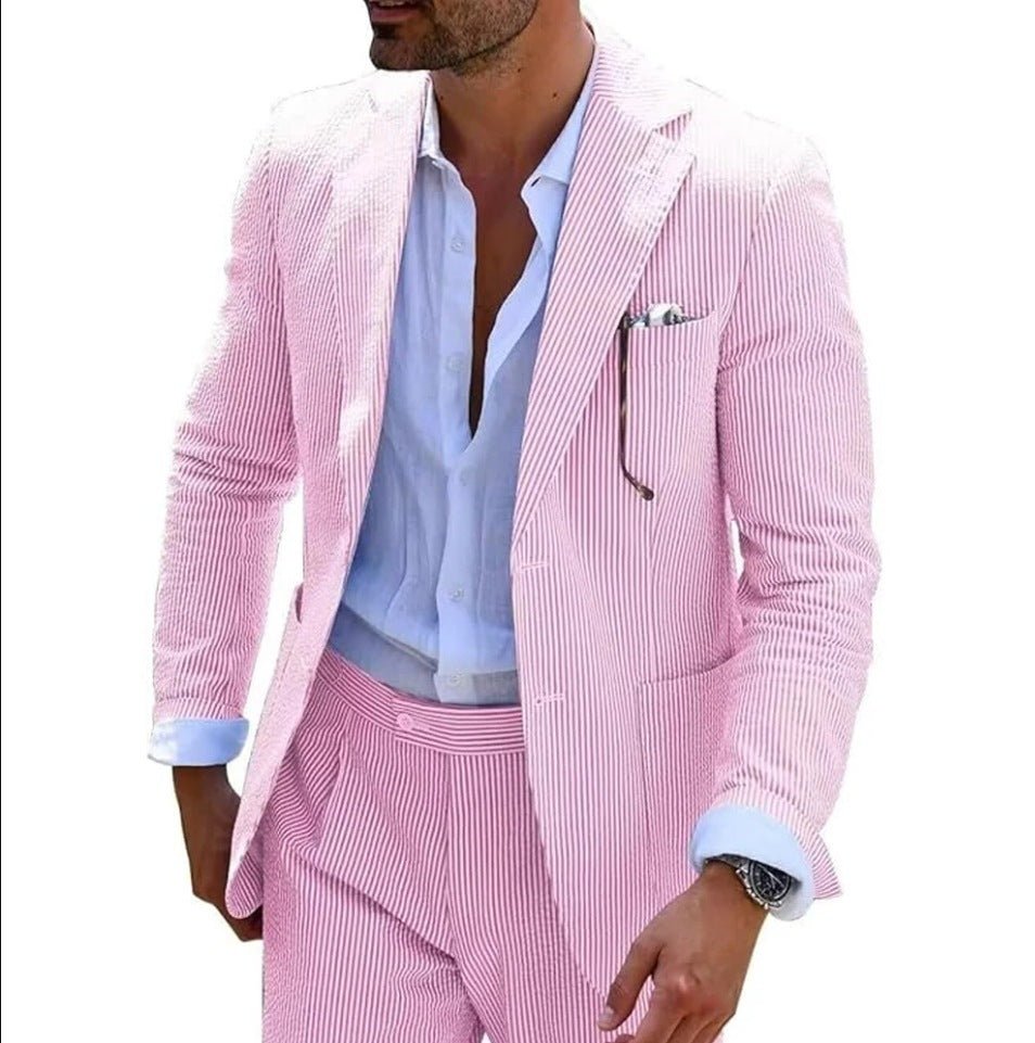 Men's Two - piece Suit Seersucker Summer - Dakdouksson