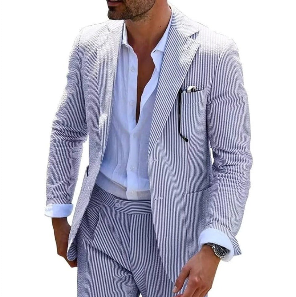 Men's Two - piece Suit Seersucker Summer - Dakdouksson