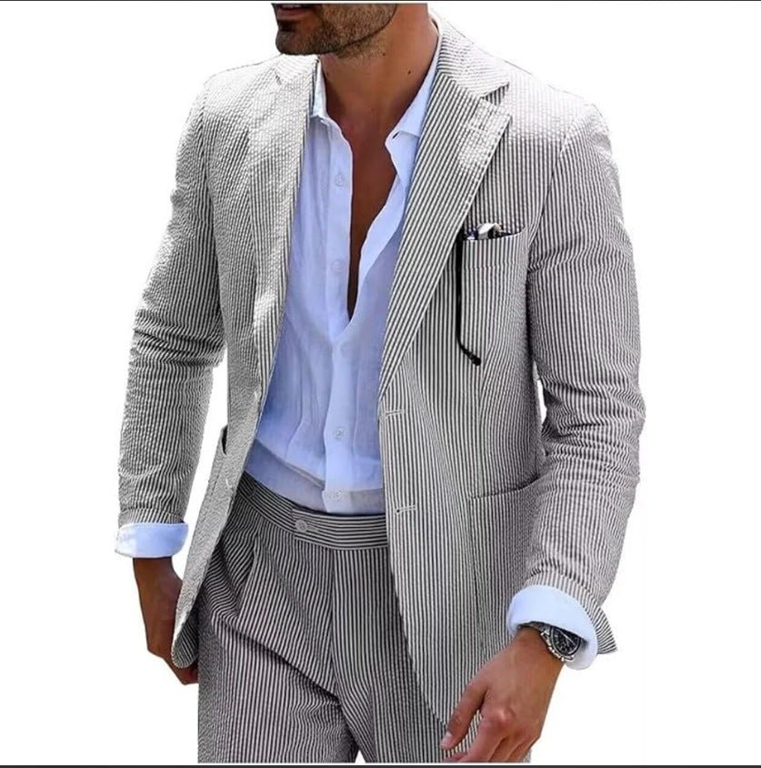 Men's Two - piece Suit Seersucker Summer - Dakdouksson